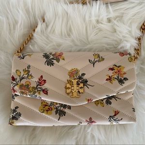RARE! NWOT Tory Burch: Kira Rose Floral Chain Wallet